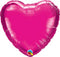 36" HEART FOIL MAGENTA PLAIN FOIL